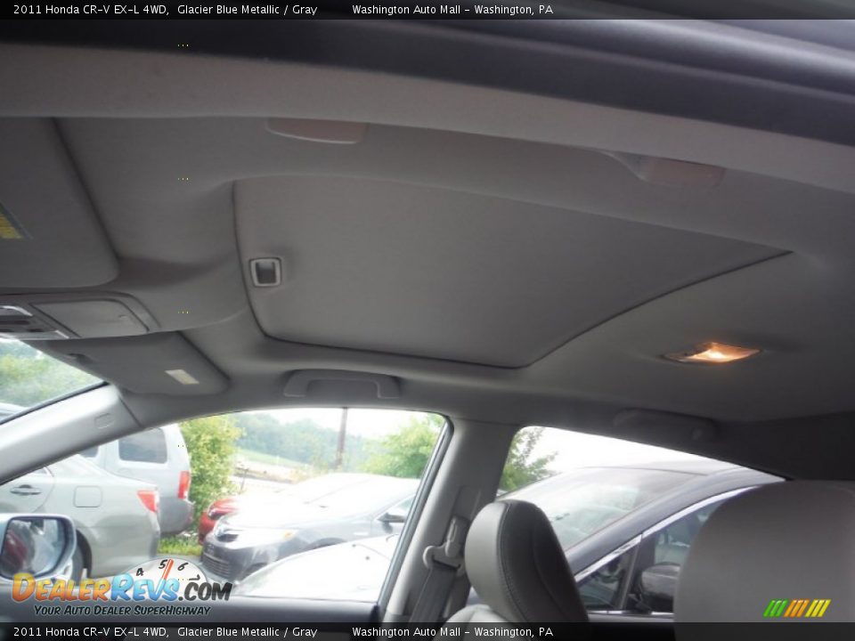 2011 Honda CR-V EX-L 4WD Glacier Blue Metallic / Gray Photo #13