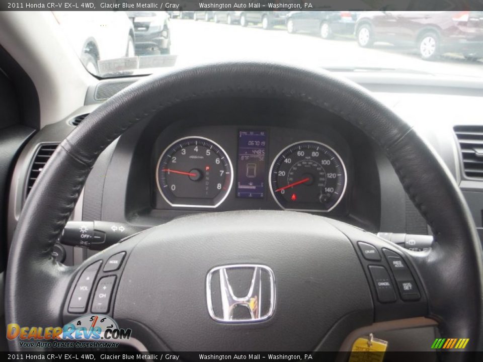 2011 Honda CR-V EX-L 4WD Glacier Blue Metallic / Gray Photo #15