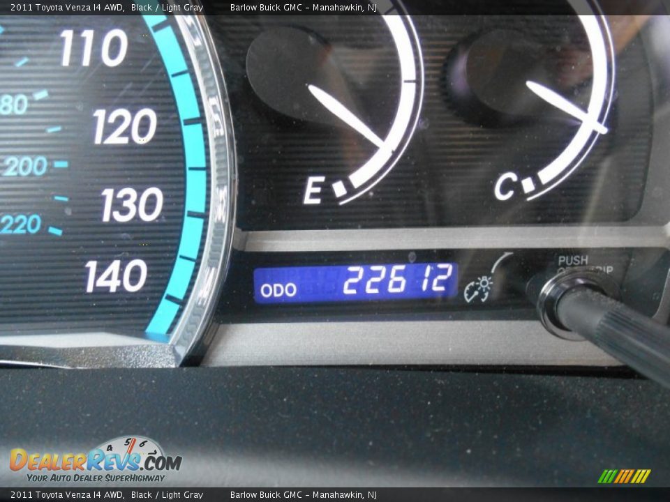 2011 Toyota Venza I4 AWD Black / Light Gray Photo #5
