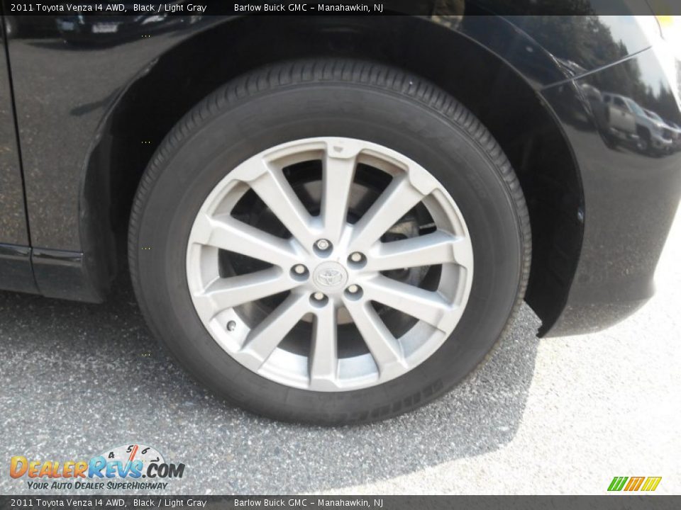2011 Toyota Venza I4 AWD Black / Light Gray Photo #10