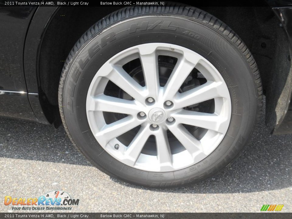 2011 Toyota Venza I4 AWD Black / Light Gray Photo #13