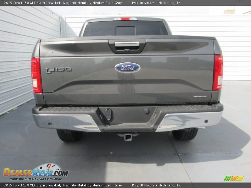 2015 Ford F150 XLT SuperCrew 4x4 Magnetic Metallic / Medium Earth Gray Photo #5