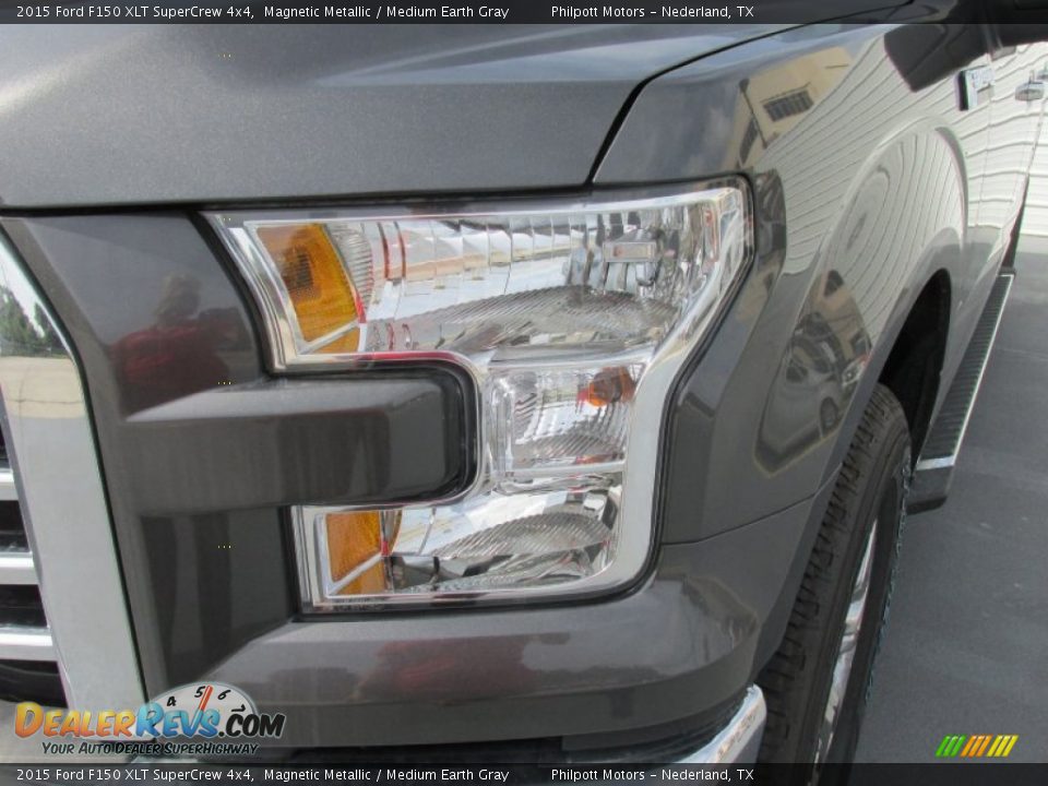 2015 Ford F150 XLT SuperCrew 4x4 Magnetic Metallic / Medium Earth Gray Photo #9