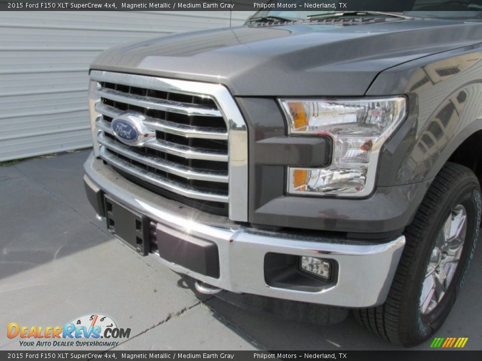 2015 Ford F150 XLT SuperCrew 4x4 Magnetic Metallic / Medium Earth Gray Photo #10
