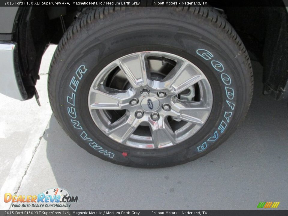 2015 Ford F150 XLT SuperCrew 4x4 Magnetic Metallic / Medium Earth Gray Photo #11