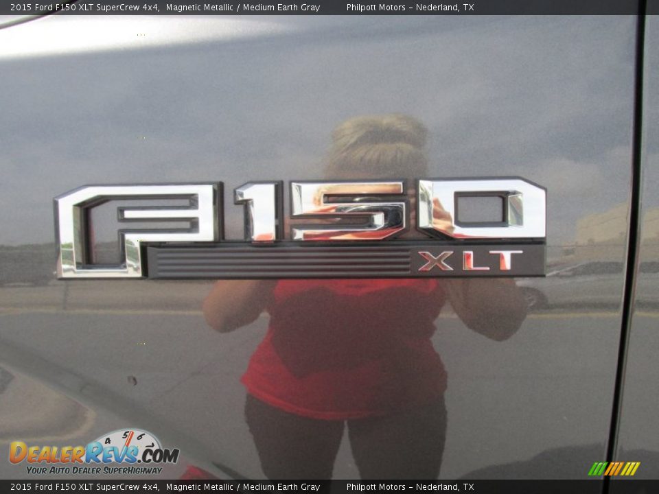 2015 Ford F150 XLT SuperCrew 4x4 Magnetic Metallic / Medium Earth Gray Photo #14