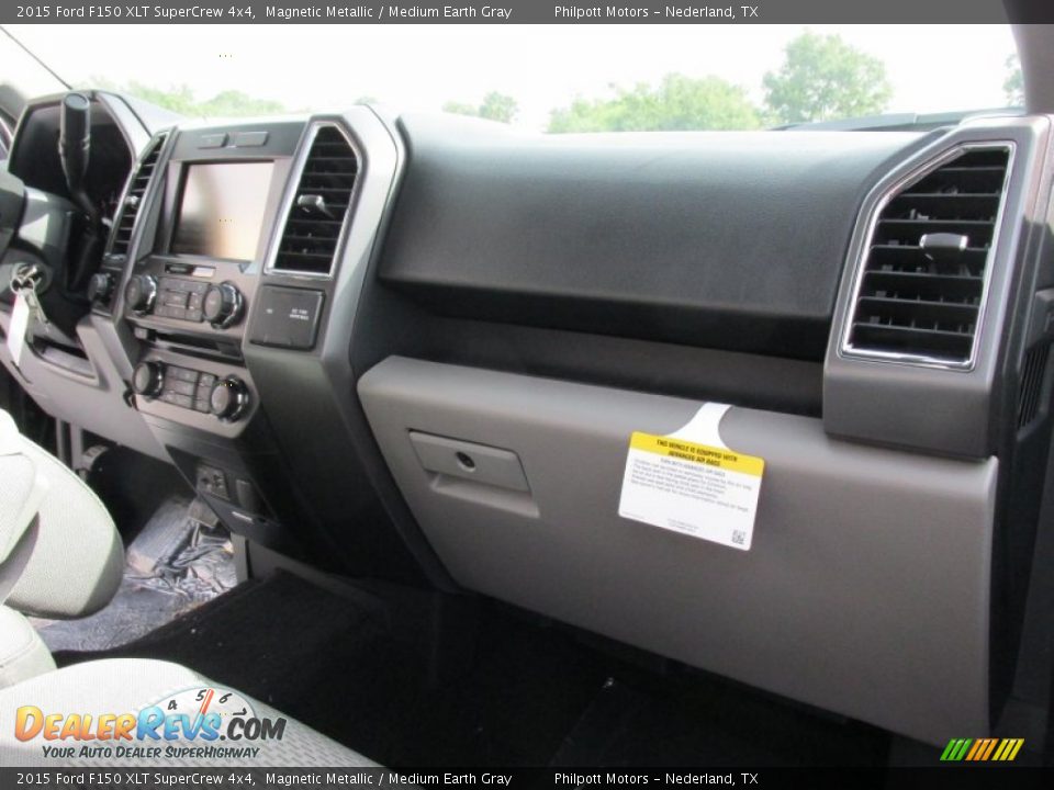 2015 Ford F150 XLT SuperCrew 4x4 Magnetic Metallic / Medium Earth Gray Photo #17