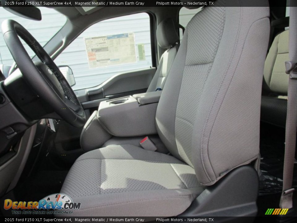2015 Ford F150 XLT SuperCrew 4x4 Magnetic Metallic / Medium Earth Gray Photo #22
