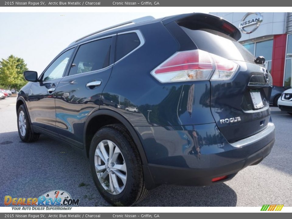 2015 Nissan Rogue SV Arctic Blue Metallic / Charcoal Photo #3