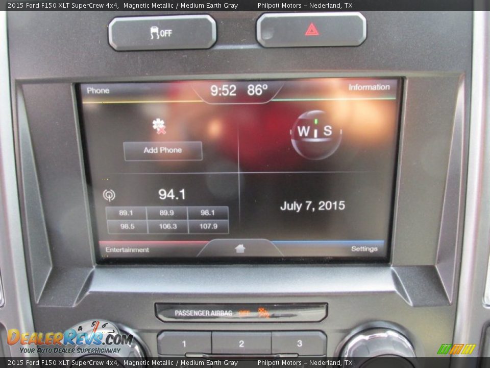 2015 Ford F150 XLT SuperCrew 4x4 Magnetic Metallic / Medium Earth Gray Photo #26