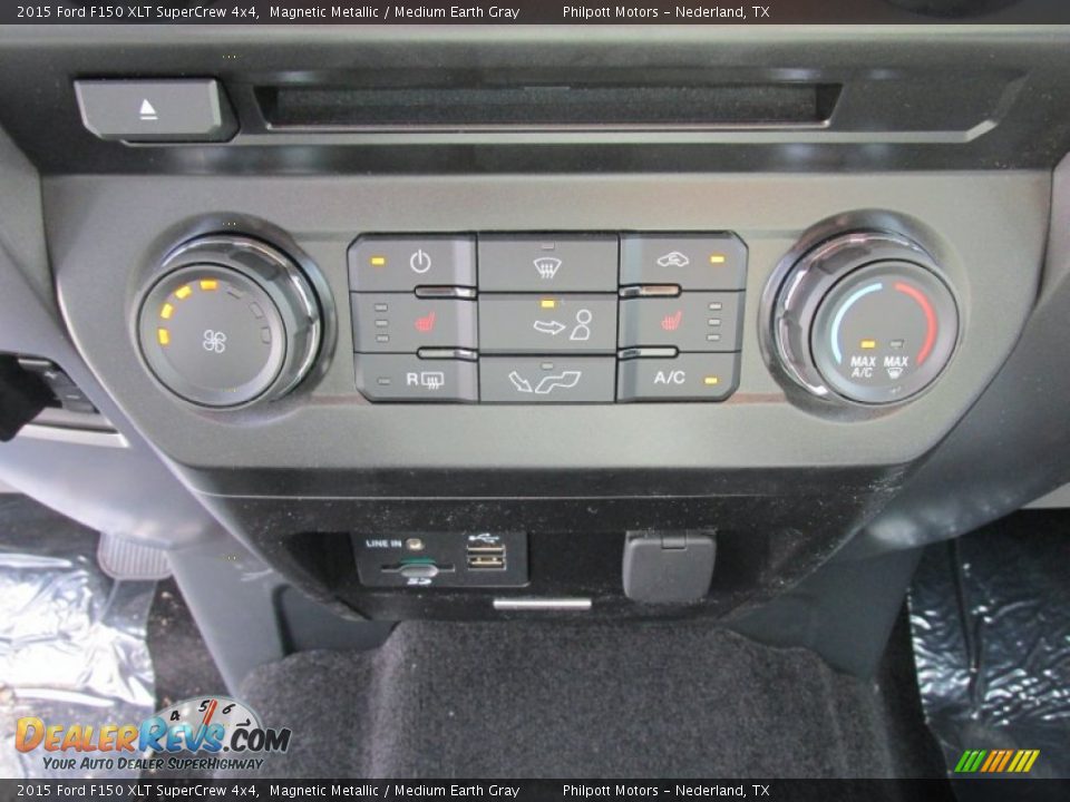2015 Ford F150 XLT SuperCrew 4x4 Magnetic Metallic / Medium Earth Gray Photo #28