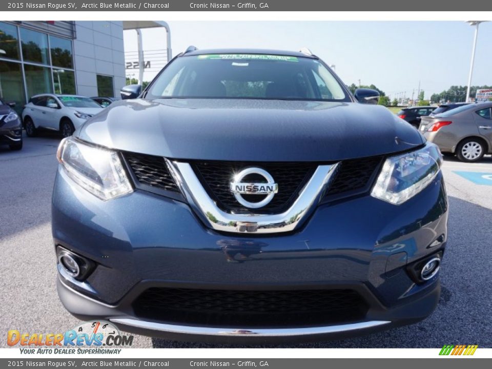 2015 Nissan Rogue SV Arctic Blue Metallic / Charcoal Photo #7