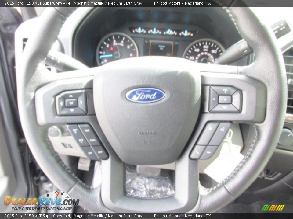 2015 Ford F150 XLT SuperCrew 4x4 Magnetic Metallic / Medium Earth Gray Photo #31