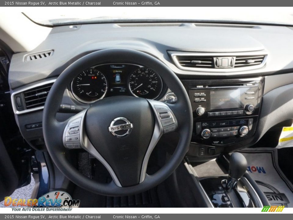 2015 Nissan Rogue SV Arctic Blue Metallic / Charcoal Photo #9