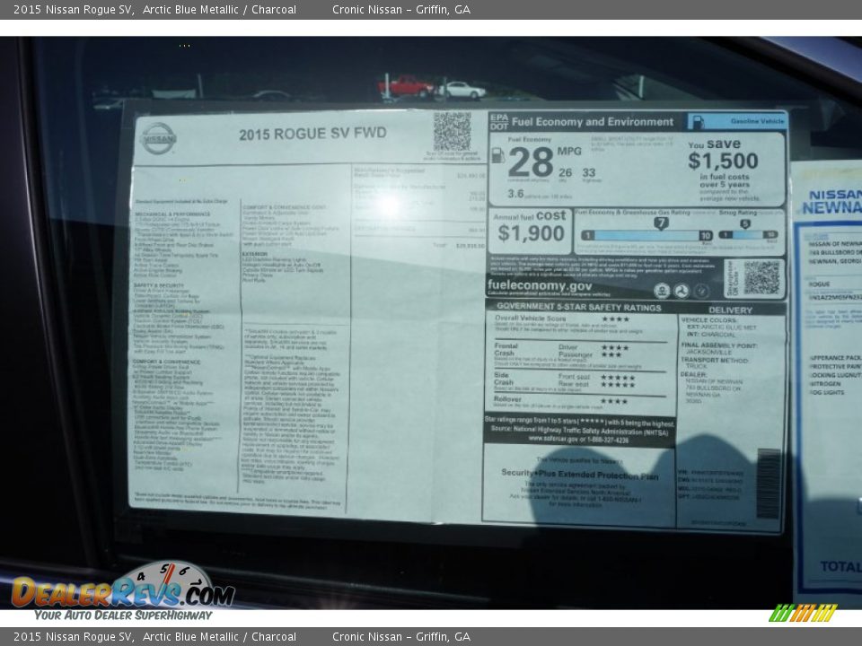 2015 Nissan Rogue SV Window Sticker Photo #12