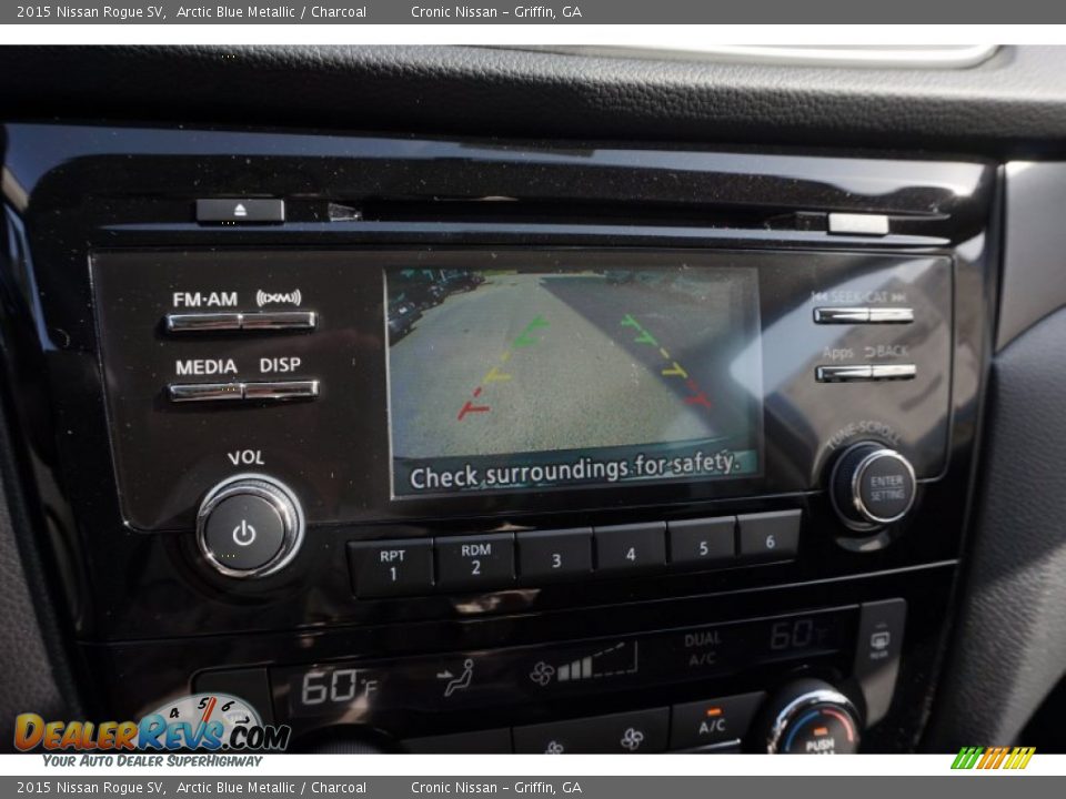 2015 Nissan Rogue SV Arctic Blue Metallic / Charcoal Photo #14