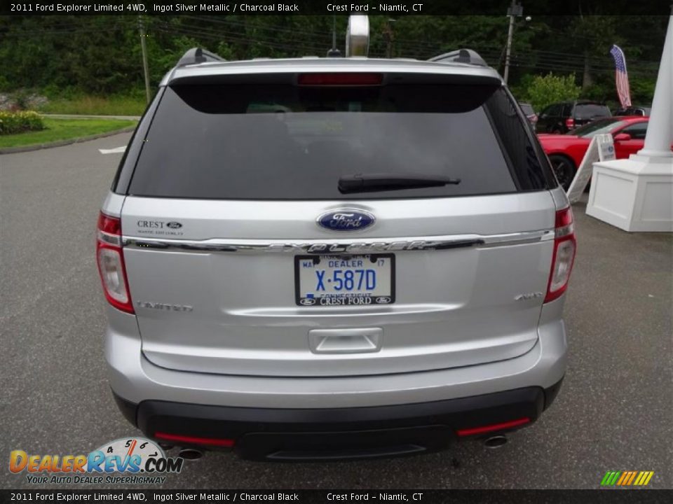 2011 Ford Explorer Limited 4WD Ingot Silver Metallic / Charcoal Black Photo #6