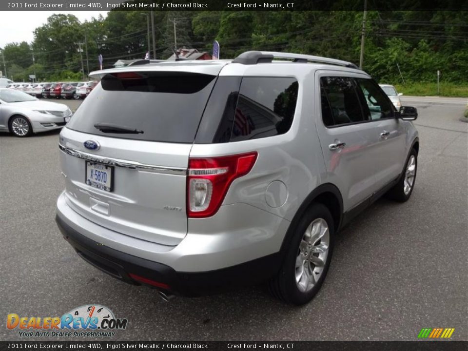 2011 Ford Explorer Limited 4WD Ingot Silver Metallic / Charcoal Black Photo #7