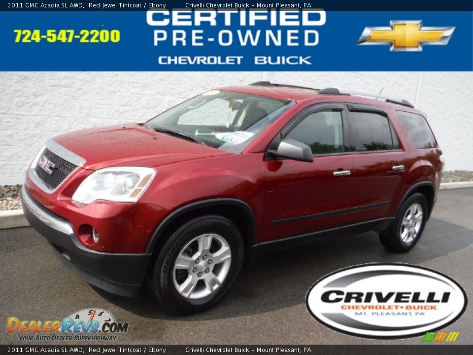 2011 GMC Acadia SL AWD Red Jewel Tintcoat / Ebony Photo #1