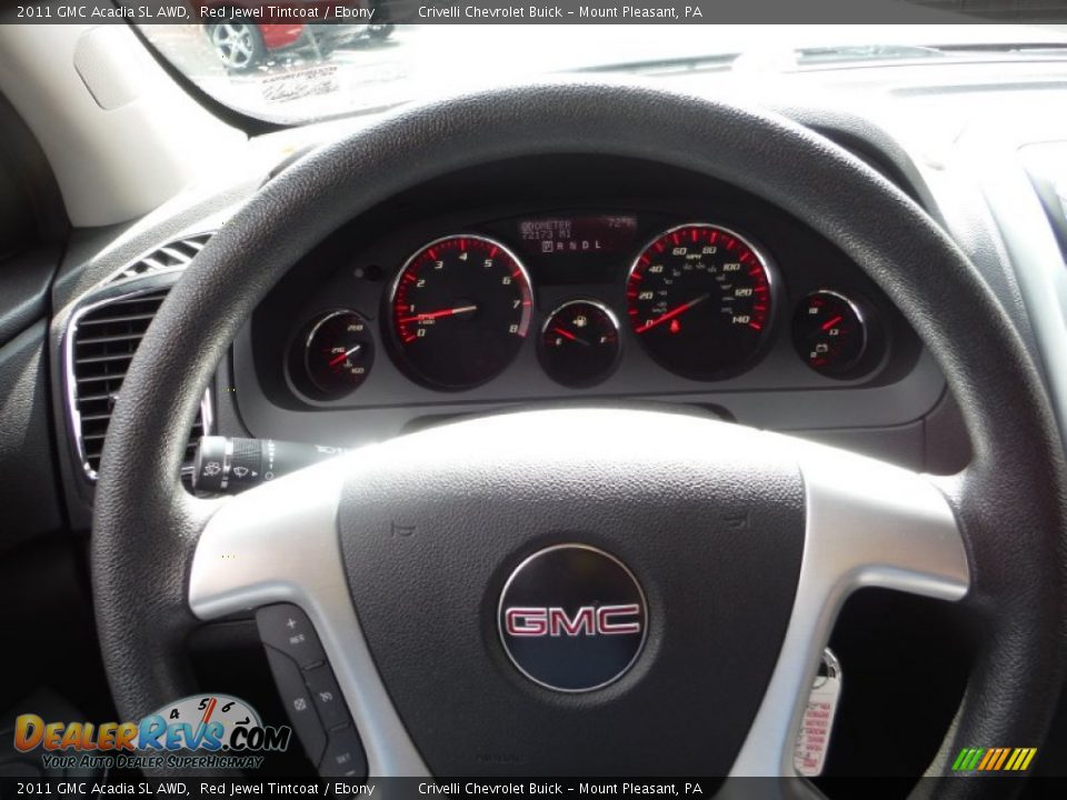 2011 GMC Acadia SL AWD Red Jewel Tintcoat / Ebony Photo #17