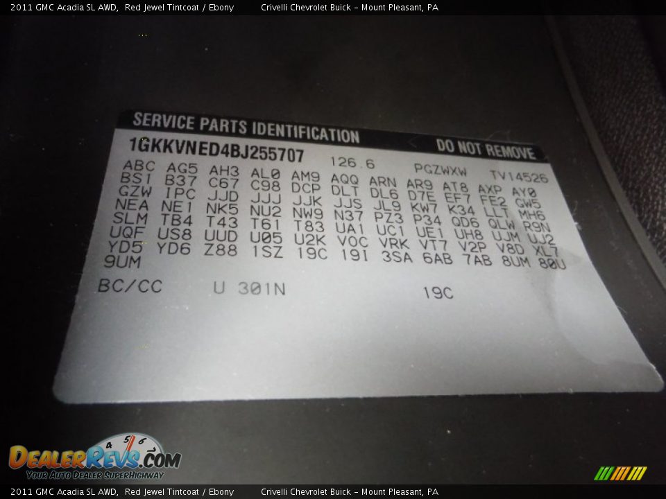 2011 GMC Acadia SL AWD Red Jewel Tintcoat / Ebony Photo #29