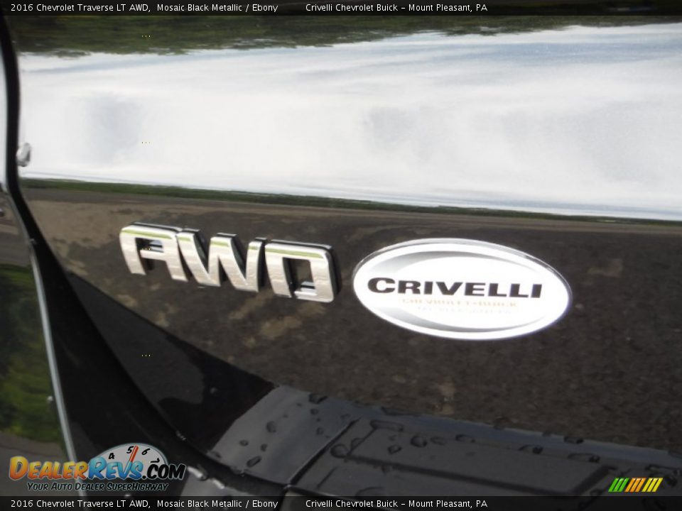 2016 Chevrolet Traverse LT AWD Mosaic Black Metallic / Ebony Photo #7