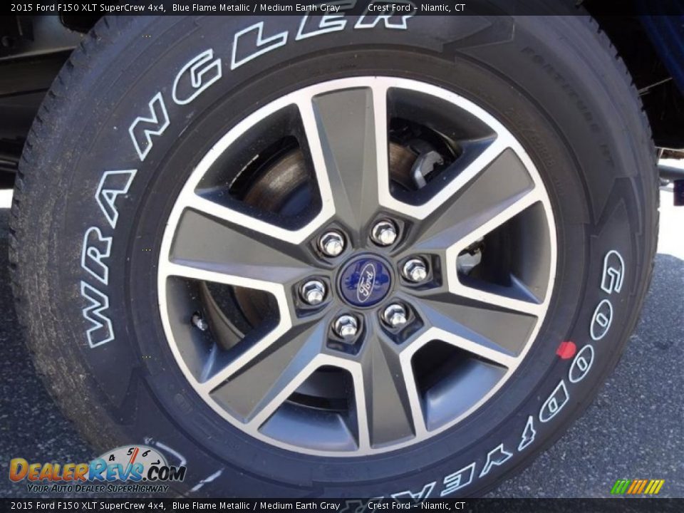 2015 Ford F150 XLT SuperCrew 4x4 Blue Flame Metallic / Medium Earth Gray Photo #10