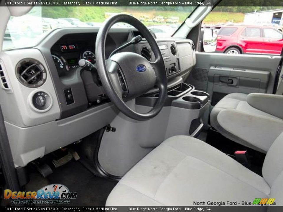 2011 Ford E Series Van E350 XL Passenger Black / Medium Flint Photo #13