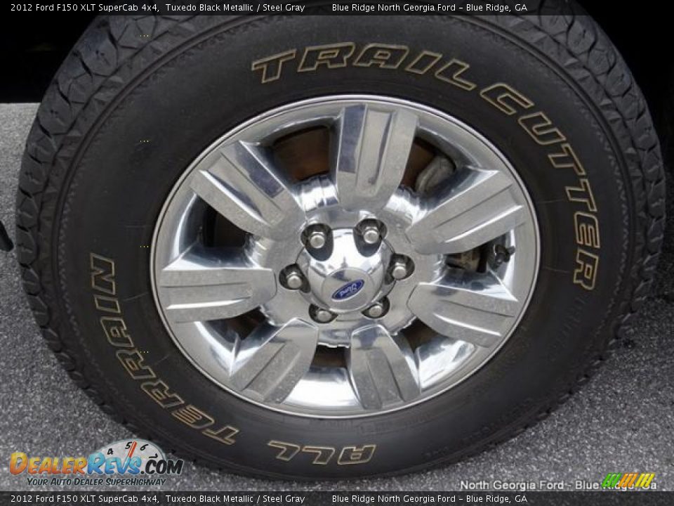 2012 Ford F150 XLT SuperCab 4x4 Tuxedo Black Metallic / Steel Gray Photo #9