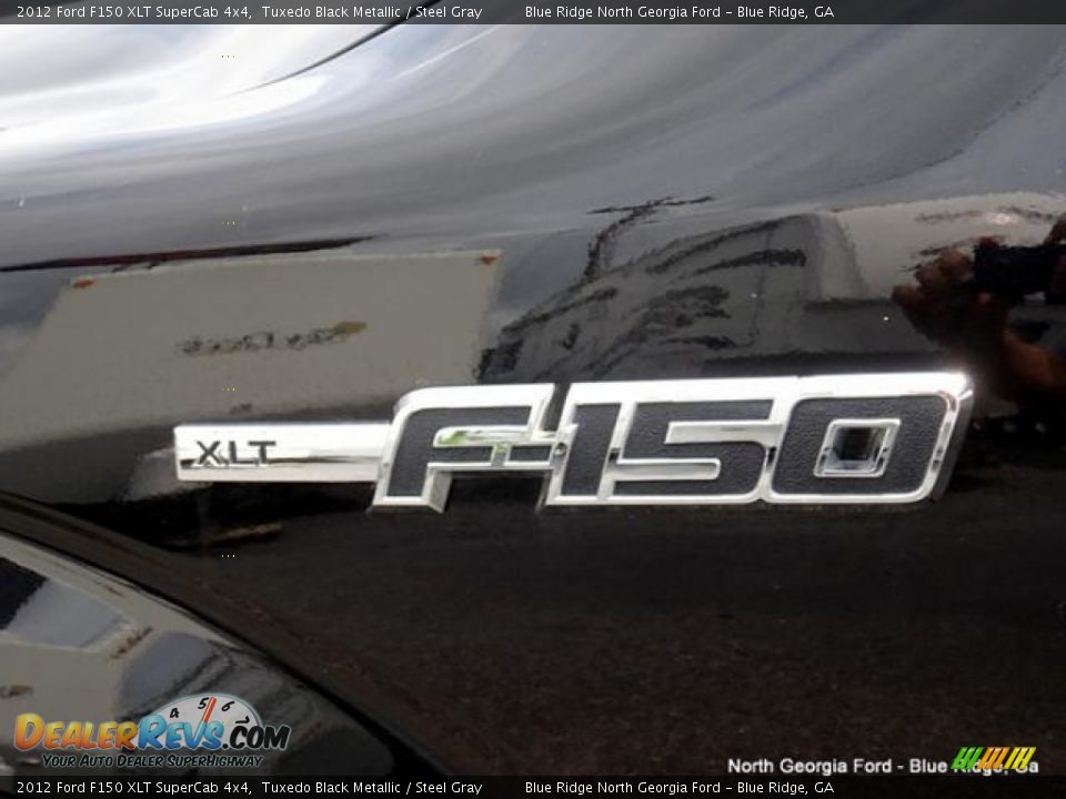 2012 Ford F150 XLT SuperCab 4x4 Tuxedo Black Metallic / Steel Gray Photo #35