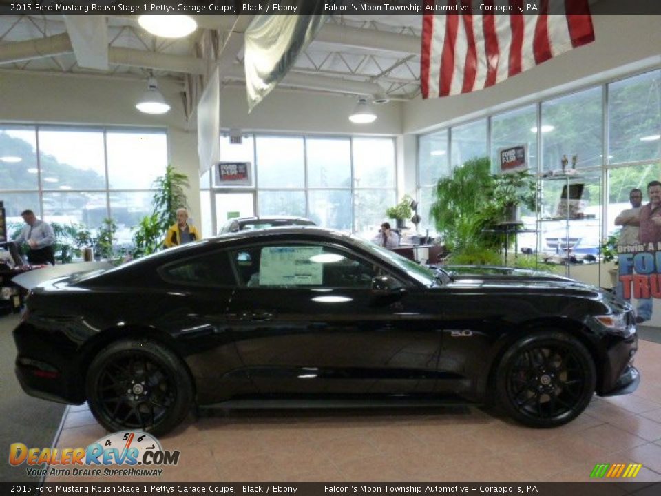 2015 Ford Mustang Roush Stage 1 Pettys Garage Coupe Black / Ebony Photo #1