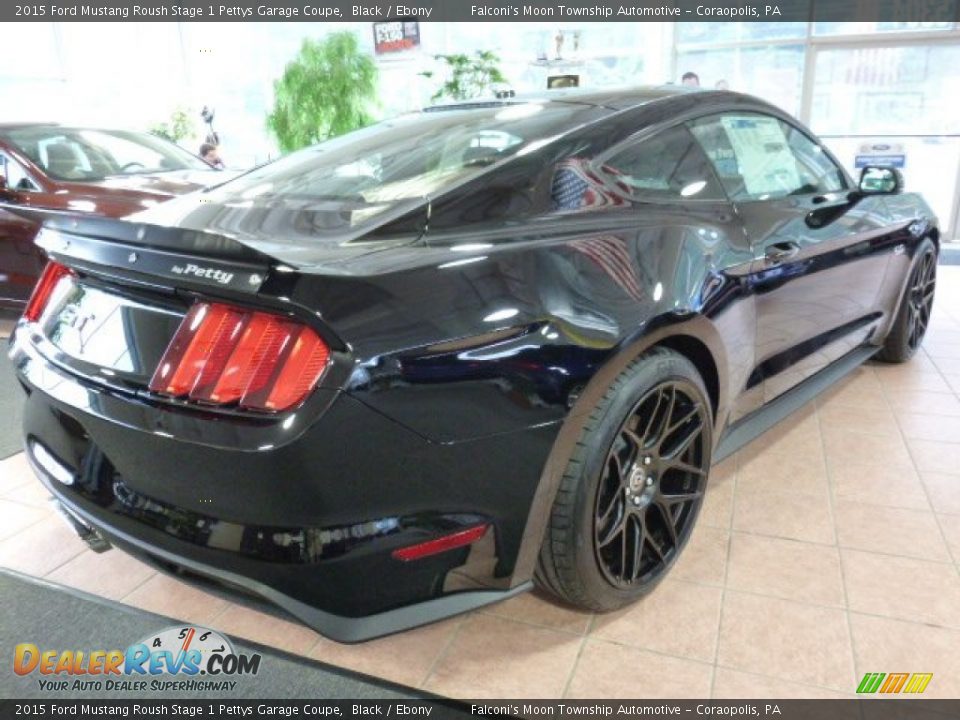 2015 Ford Mustang Roush Stage 1 Pettys Garage Coupe Black / Ebony Photo #2