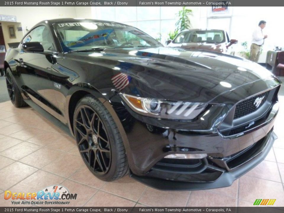 2015 Ford Mustang Roush Stage 1 Pettys Garage Coupe Black / Ebony Photo #8