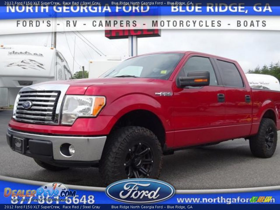 2012 Ford F150 XLT SuperCrew Race Red / Steel Gray Photo #1