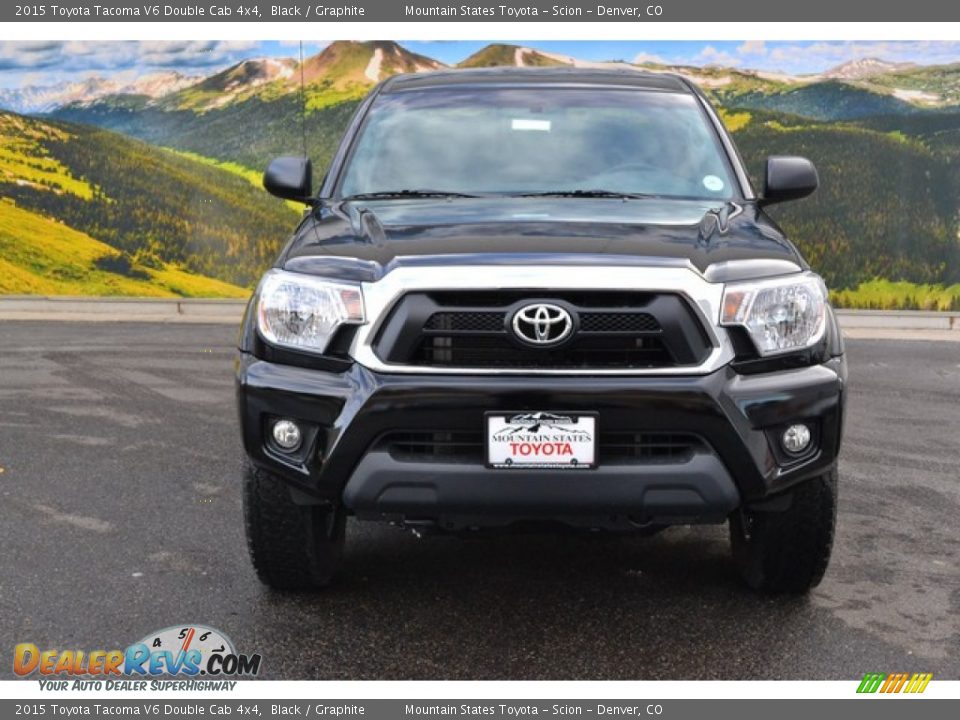 2015 Toyota Tacoma V6 Double Cab 4x4 Black / Graphite Photo #2