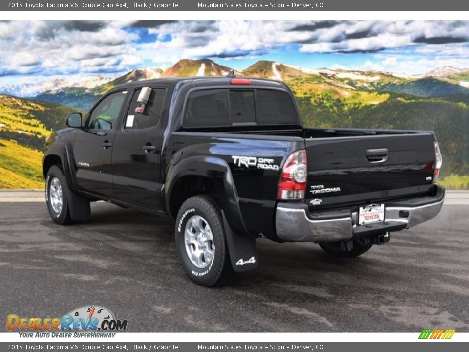 2015 Toyota Tacoma V6 Double Cab 4x4 Black / Graphite Photo #3