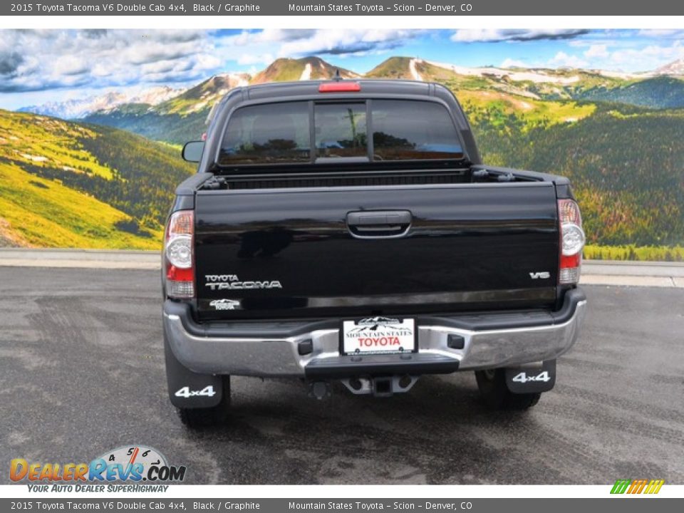 2015 Toyota Tacoma V6 Double Cab 4x4 Black / Graphite Photo #4