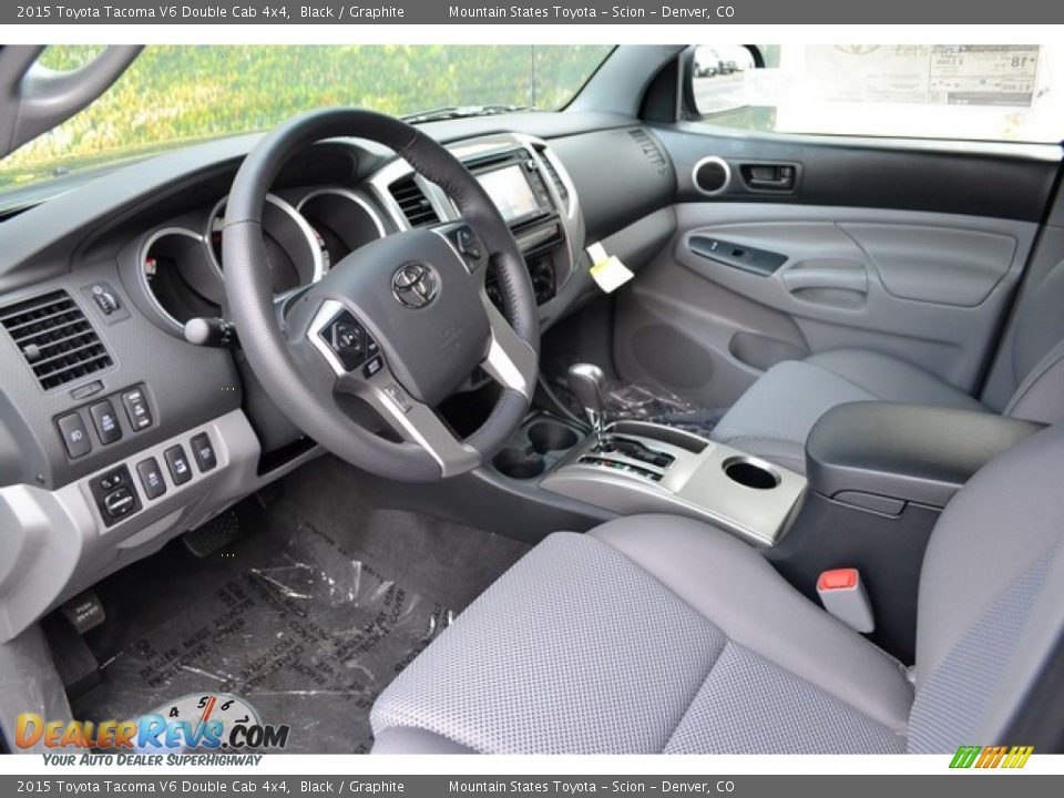 2015 Toyota Tacoma V6 Double Cab 4x4 Black / Graphite Photo #5