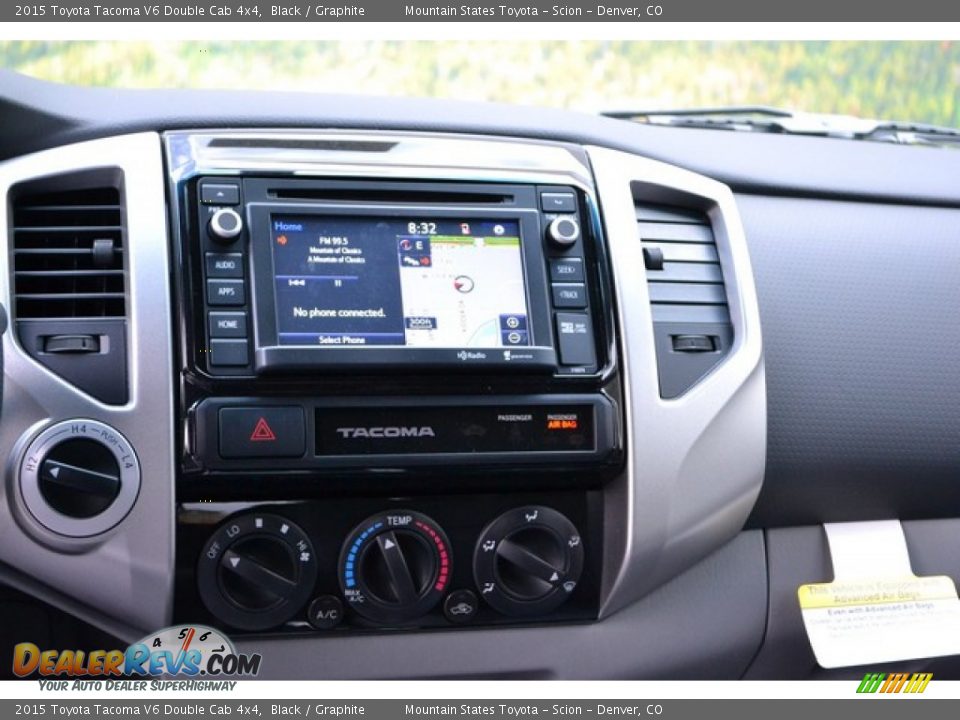 2015 Toyota Tacoma V6 Double Cab 4x4 Black / Graphite Photo #6