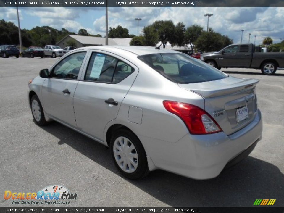 2015 Nissan Versa 1.6 S Sedan Brilliant Silver / Charcoal Photo #3