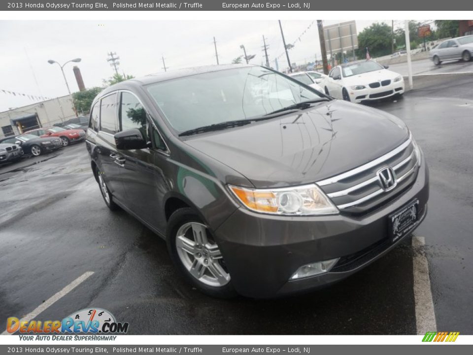 2013 Honda Odyssey Touring Elite Polished Metal Metallic / Truffle Photo #2