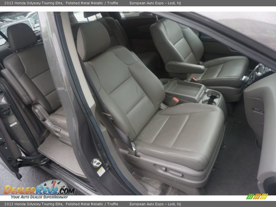 2013 Honda Odyssey Touring Elite Polished Metal Metallic / Truffle Photo #8