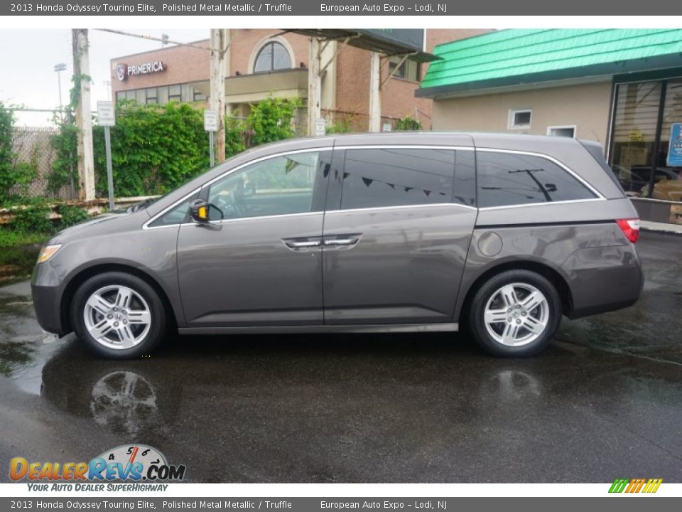 2013 Honda Odyssey Touring Elite Polished Metal Metallic / Truffle Photo #14