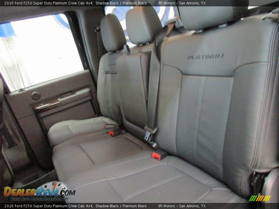 Rear Seat of 2016 Ford F250 Super Duty Platinum Crew Cab 4x4 Photo #11