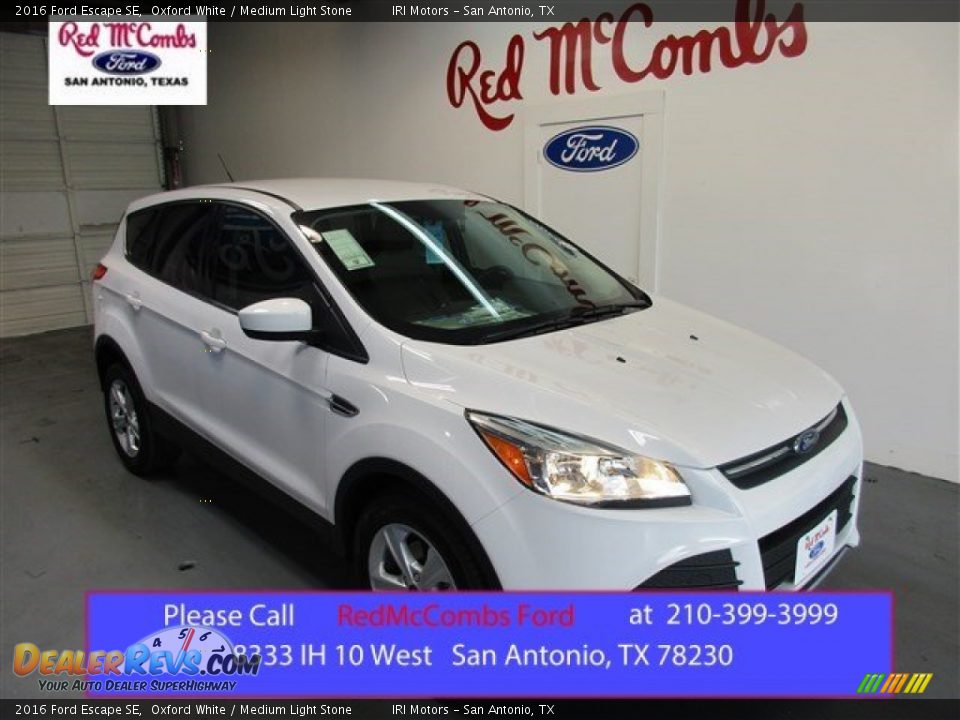 2016 Ford Escape SE Oxford White / Medium Light Stone Photo #1