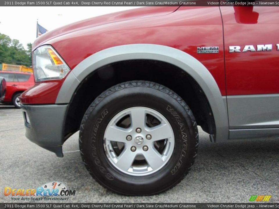 2011 Dodge Ram 1500 SLT Quad Cab 4x4 Deep Cherry Red Crystal Pearl / Dark Slate Gray/Medium Graystone Photo #11