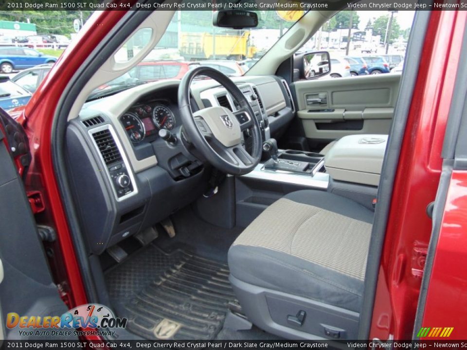 2011 Dodge Ram 1500 SLT Quad Cab 4x4 Deep Cherry Red Crystal Pearl / Dark Slate Gray/Medium Graystone Photo #15