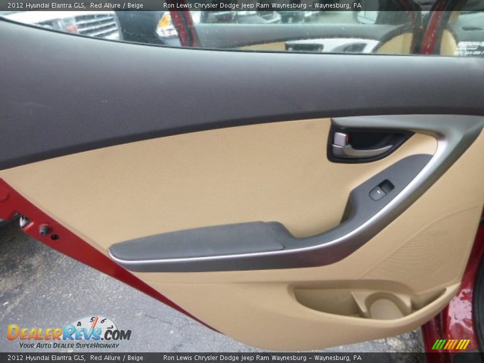 2012 Hyundai Elantra GLS Red Allure / Beige Photo #17