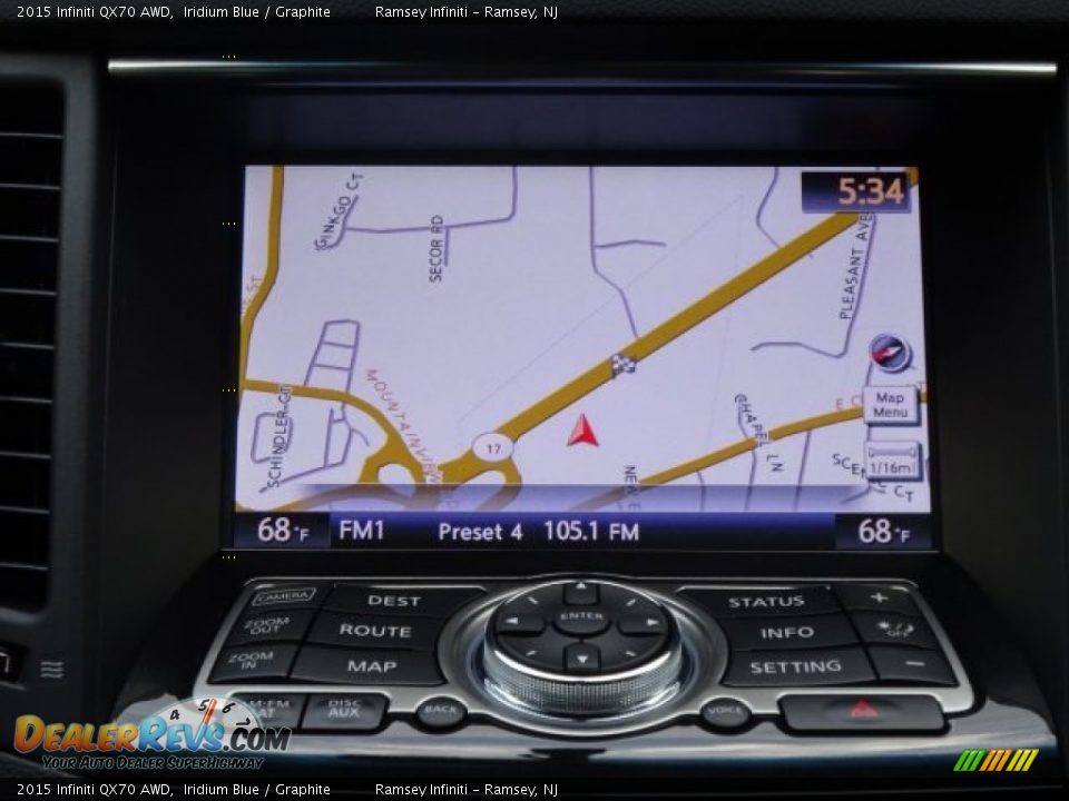 Navigation of 2015 Infiniti QX70 AWD Photo #15