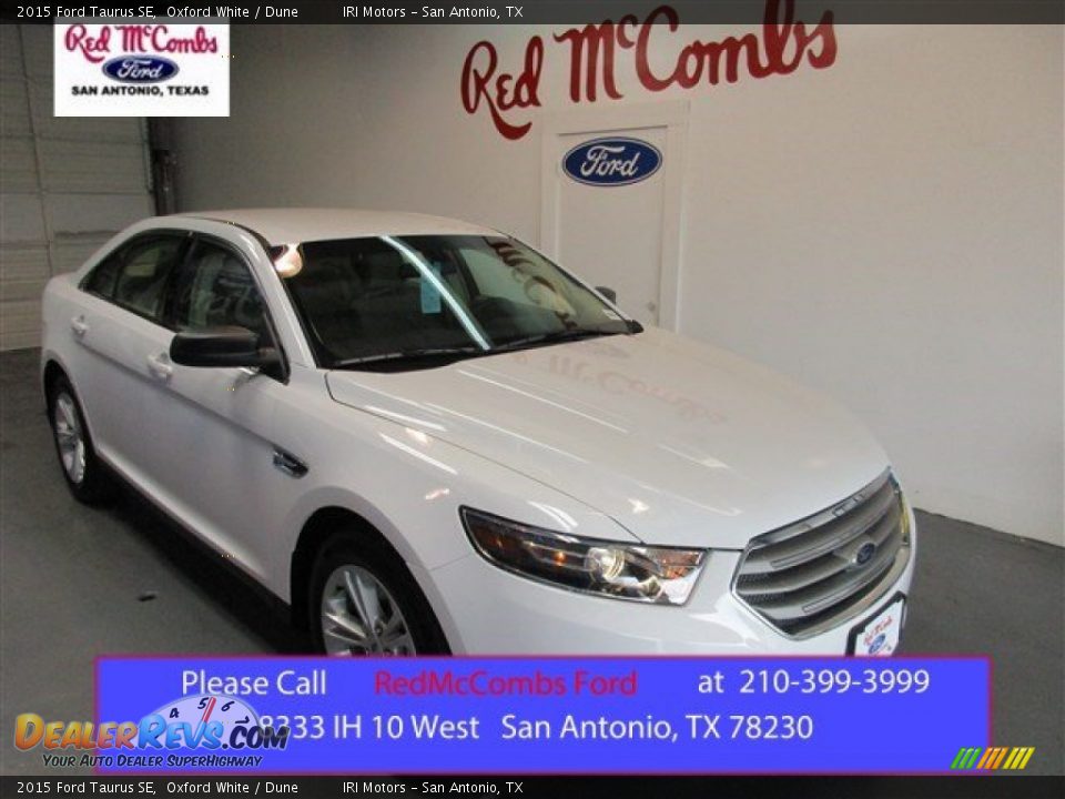 2015 Ford Taurus SE Oxford White / Dune Photo #1